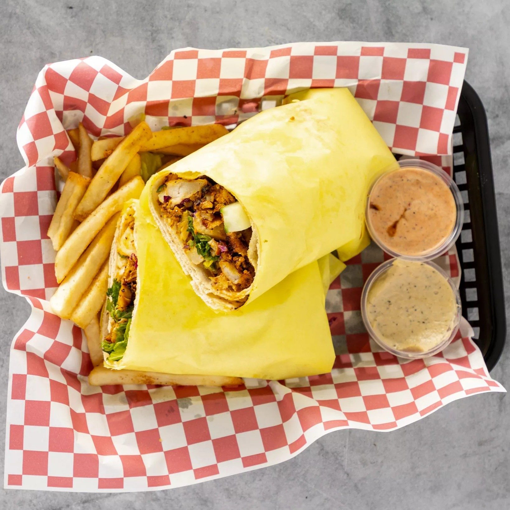 Chicken shawarma combo.